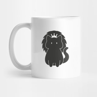 Leo Cat Zodiac Sign (Black and White) Mug